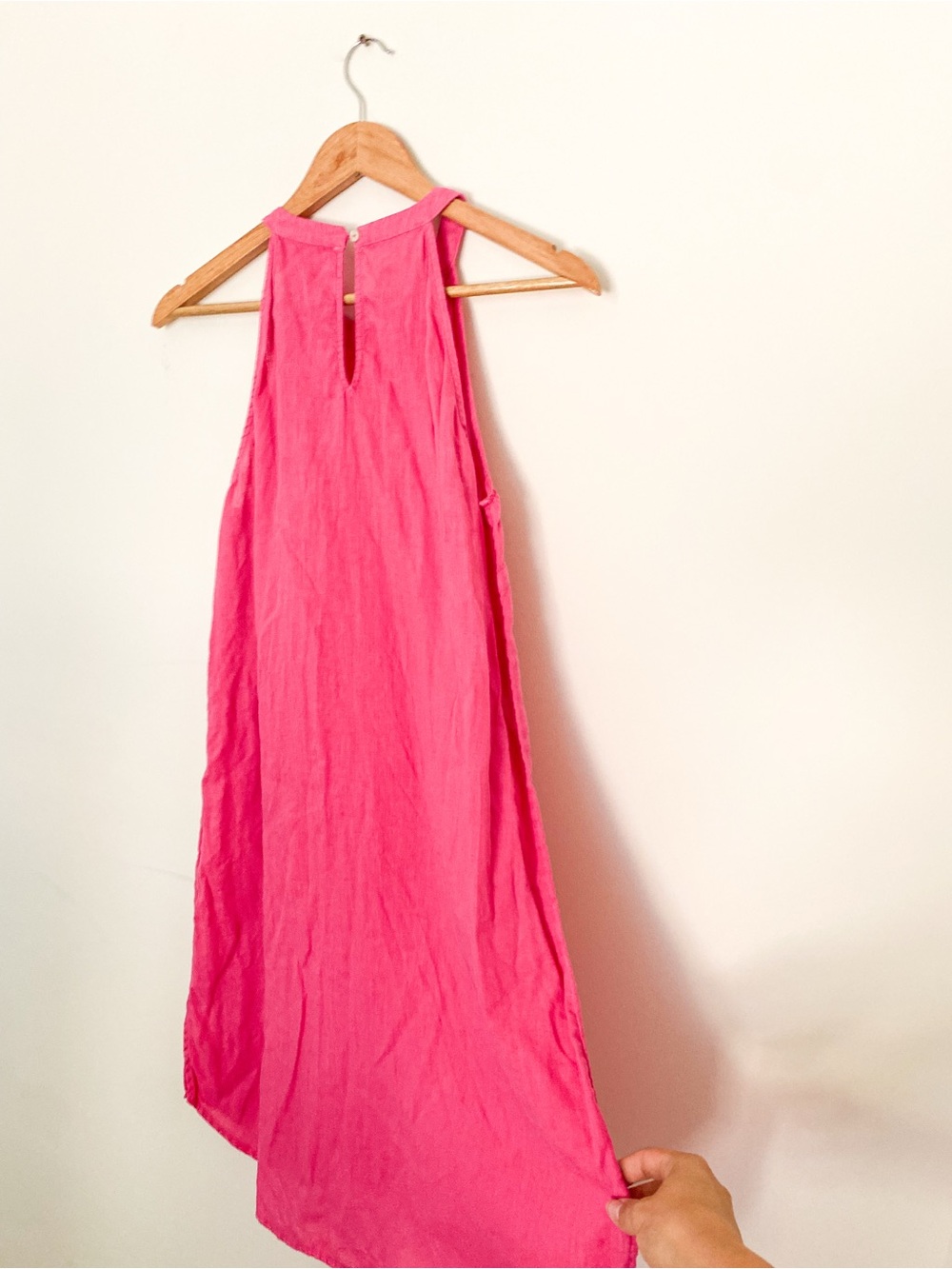 UNBRNDED | 100% Linen | Relaxed Halter Shift Dress | Size S - Picture 5 of 7